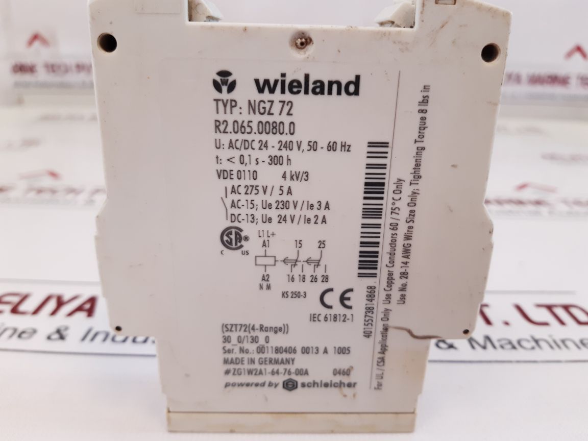 Wieland Ngz 72 Time Delay Relay R2.065.0080.0