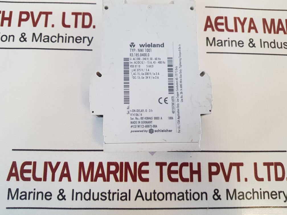 Wieland Nmi 1001 Current Monitoring Relay