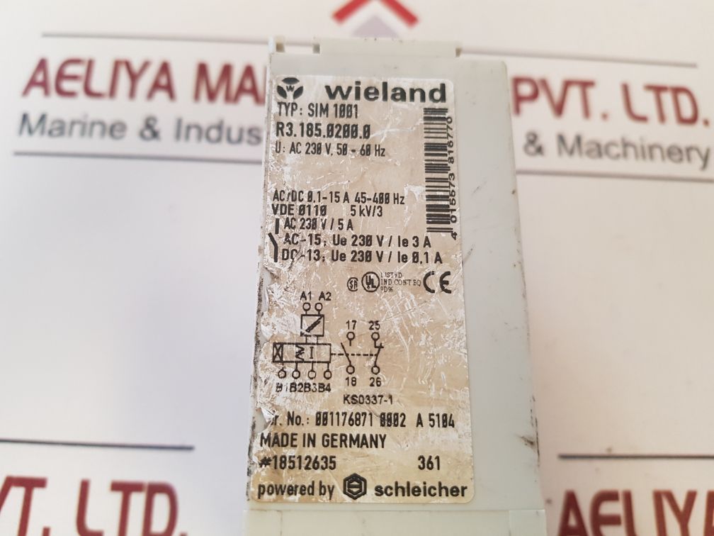 Wieland Sim 1001 Time Relay R3.185.0200.0