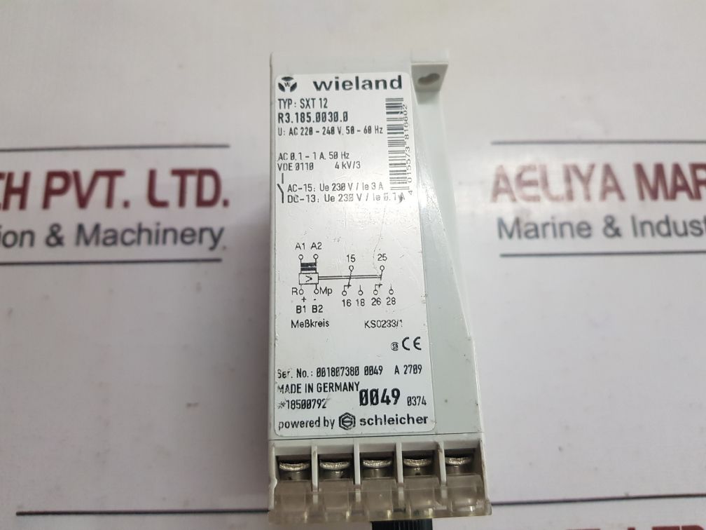 Wieland Sxt12 Voltage Current Monitoring Relay R3.185.0030.0