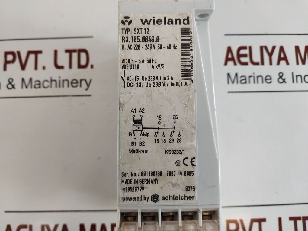 Wieland Sxt 12 Voltage Current Monitoring Relay Ac 220-240V