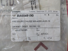 Wika Cl. 1.6 Pressure Gauge 0-16 Bar