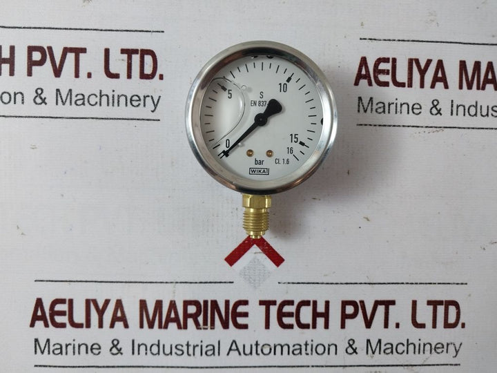 Wika Cl. 1.6 Pressure Gauge 0-16 Bar