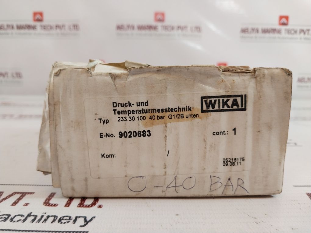 Wika En 837-1 Pressure Transmitter 0-40 Bar