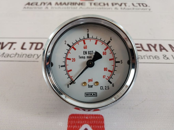 Wika En 837-1 Pressure Gauge Manometer-63 Mm 0-6 Bar Cl 2.5