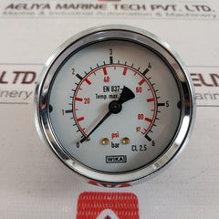 Wika En 837-1 Pressure Gauge Manometer-63 Mm 0-6 Bar Cl 2.5