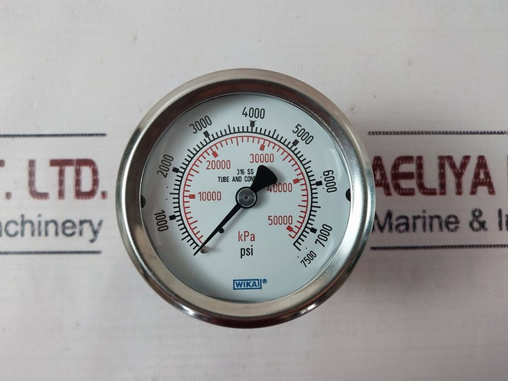 Wika 0-7500Psi/Kpa Pressure Gauge 232.53 2.5”