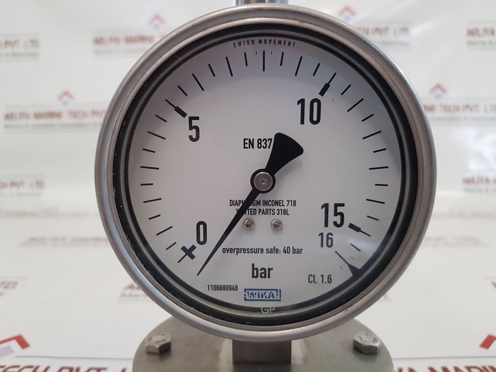 Wika 1106680948 Pressure Gauge 40 Bar