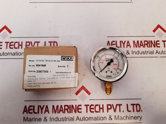 Wika 213.53.063 Pressure Gauge 0 To 160 Bar
