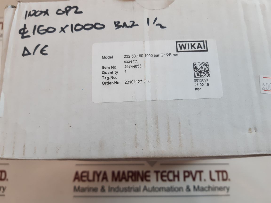 Wika En 837-1 Cl 1.0 Pressure Gauge 0 To 1000 Bar