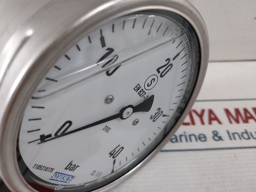 Wika En 837-1 Pressure Gauge 0-40 W/Out Flange 0-40Bar