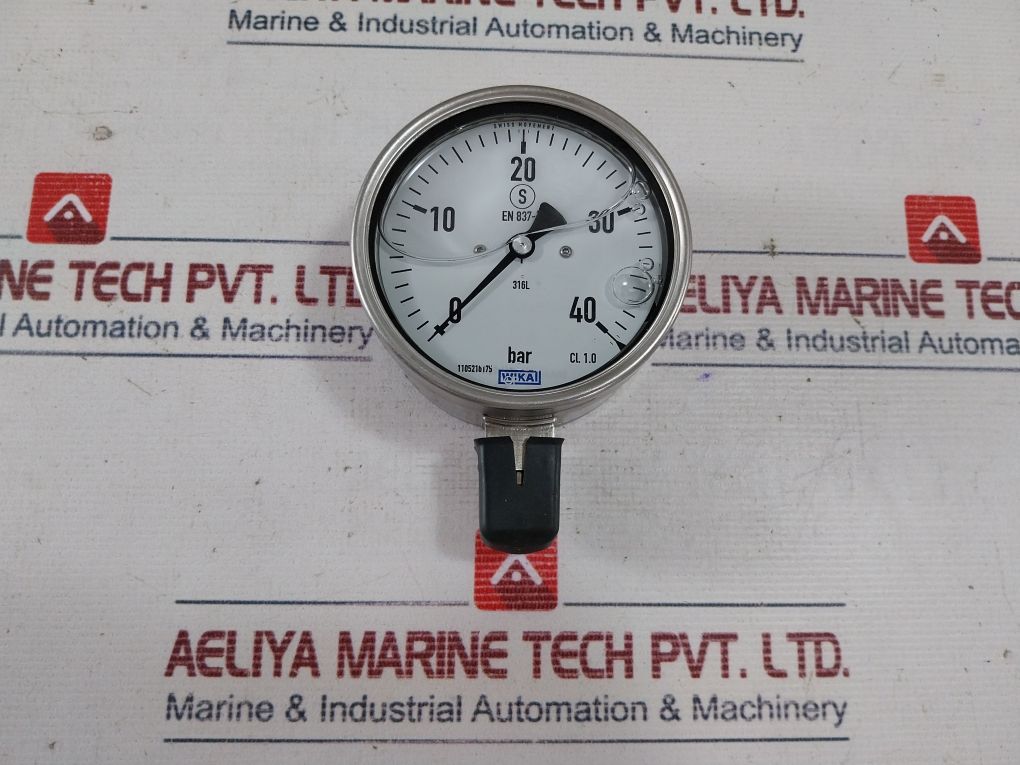 Wika En 837-1 Pressure Gauge 0-40 W/Out Flange 0-40Bar