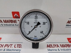 Wika En 837-1 Pressure Gauge 0-40 W/Out Flange 0-40Bar