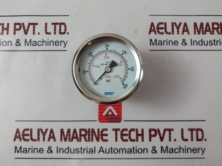Wika 316 Ss Gauge 0-600 Psi Tube And Connection 0-4000 Kpa
