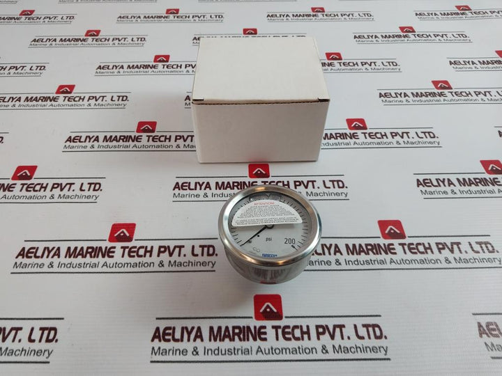 Wika 316 Ss Pressure Gauge 0-200 Psi