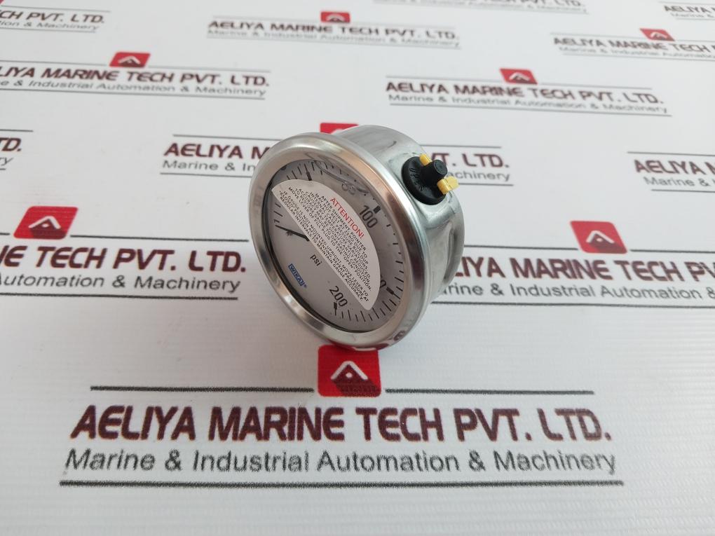 Wika 316 Ss Pressure Gauge 0-200 Psi