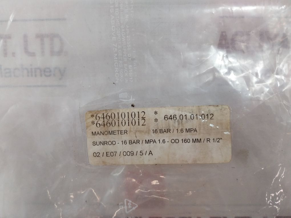 Wika 316L Pressure Gauge En 837 0-16 Bar