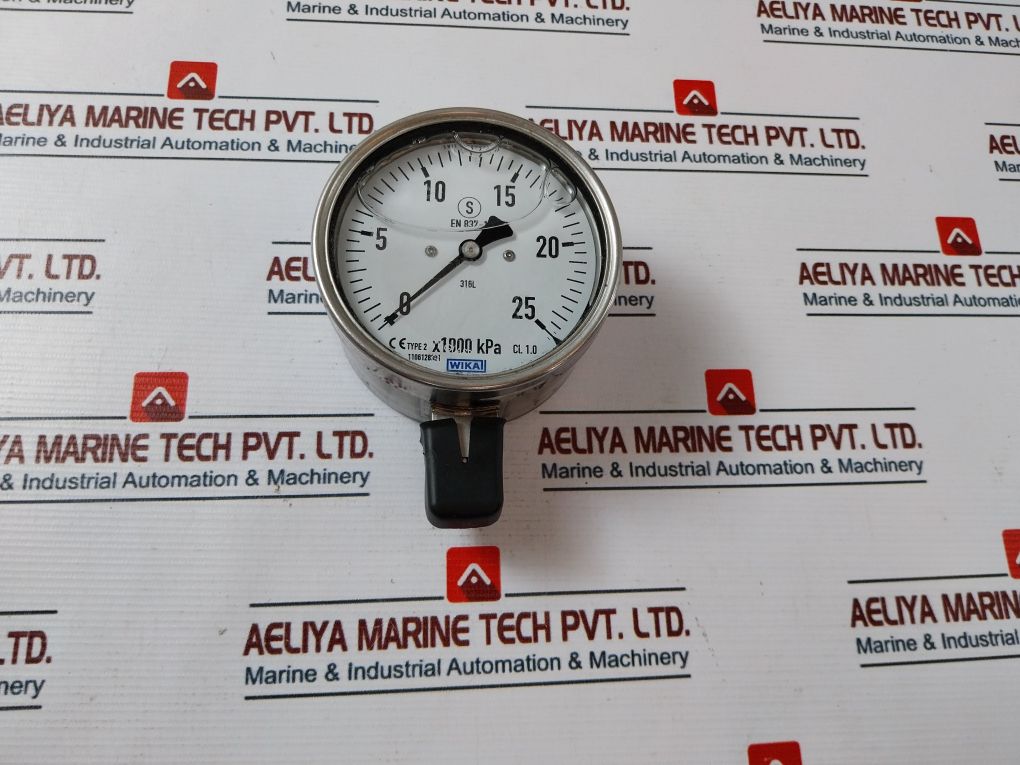 Wika 316L Swiss Movement Pressure Gauge 0-25 X1000 Kpa