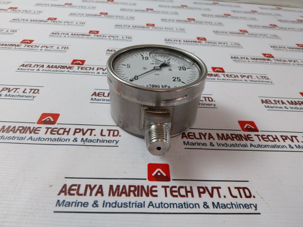 Wika 316L Swiss Movement Pressure Gauge 0-25 X1000 Kpa