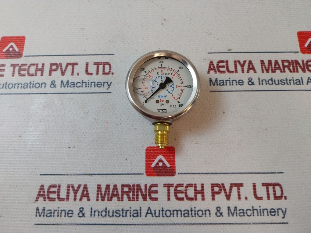 Wika 543054-01 Pressure Gauge 0-6 Bar