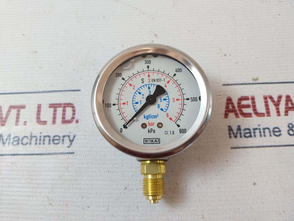 Wika 543054-01 Pressure Gauge 0-6 Bar