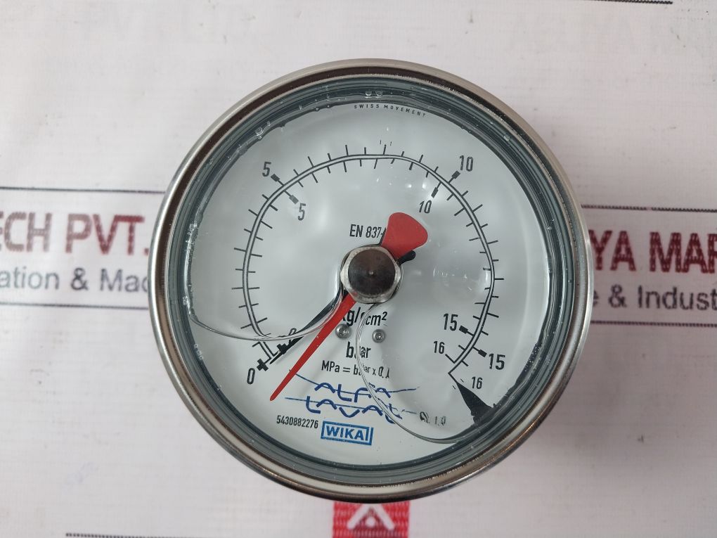 Wika 5430882276 Pressure Gauge 0-16 Bar