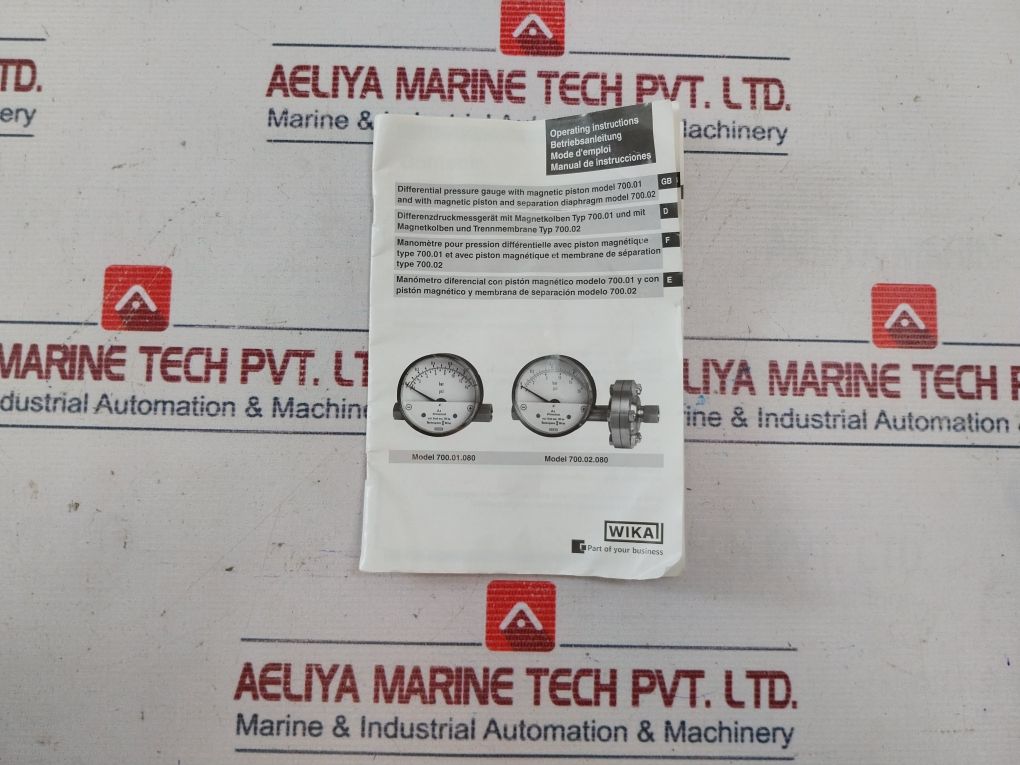 Wika 700.01.080 Differential Pressure Gauge 0-23 Psi