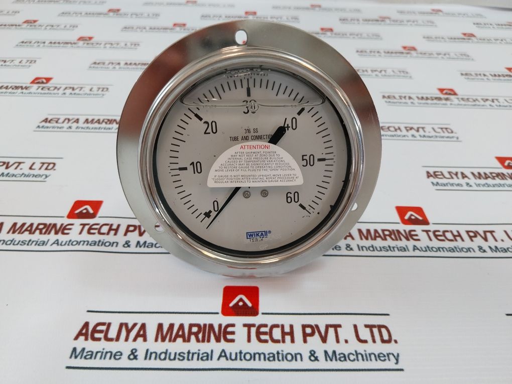 Wika 81009L3H Liquid Pressure Gauge 0-60 Psi