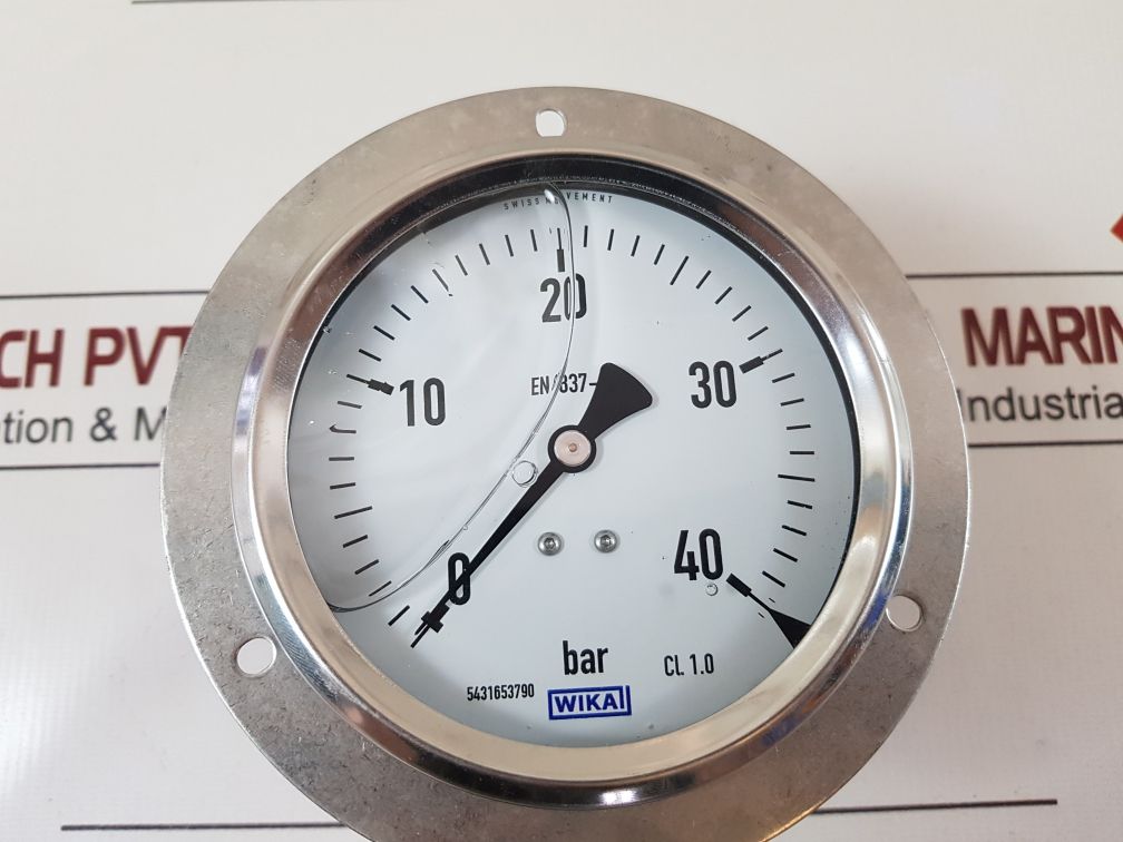 Wika En837-1 Cl. 1.0 Pressure Gauge 0-40 Bar
