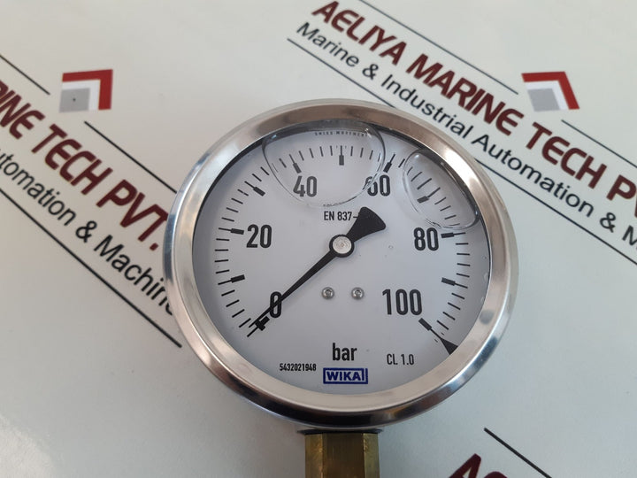 Wika En837-1 Cl. 1.0 Pressure Guage 0-100 Bar
