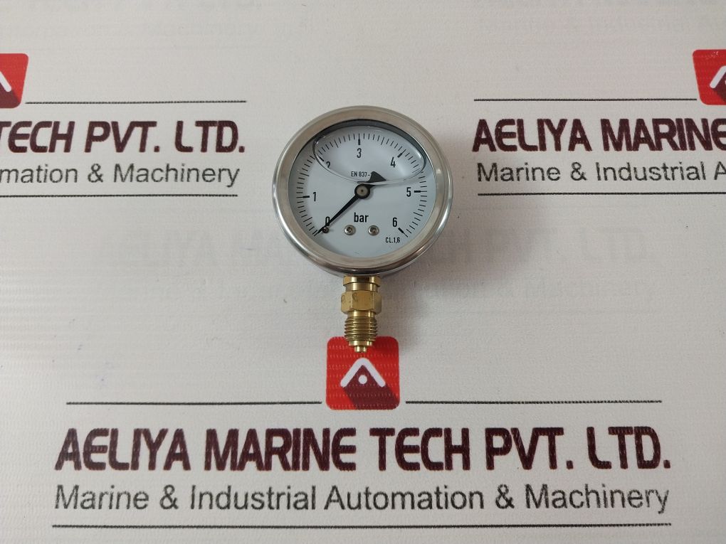 Wika En837-1 Cl. 1,6 Pressure Gauge 0-6 Bar
