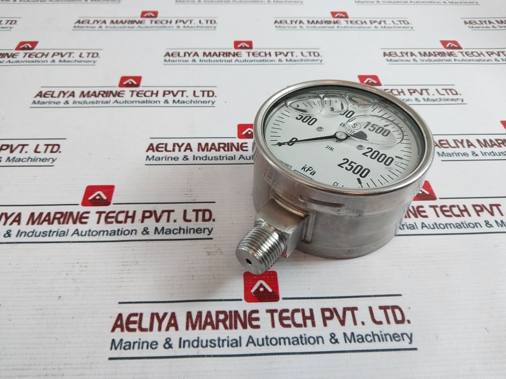 Wika En837-1 Pressure Gauge 0-2500 Kpa