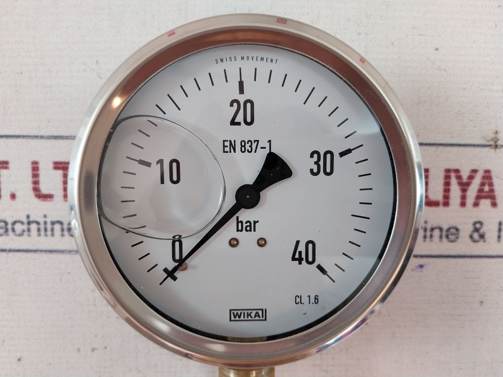Wika En837-1 Pressure Gauge 0-40 Bar