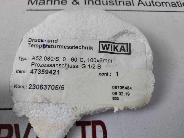 Wika En 13190 Bimetal Thermometer
