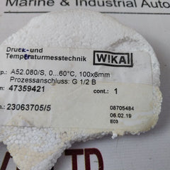 Wika En 13190 Bimetal Thermometer