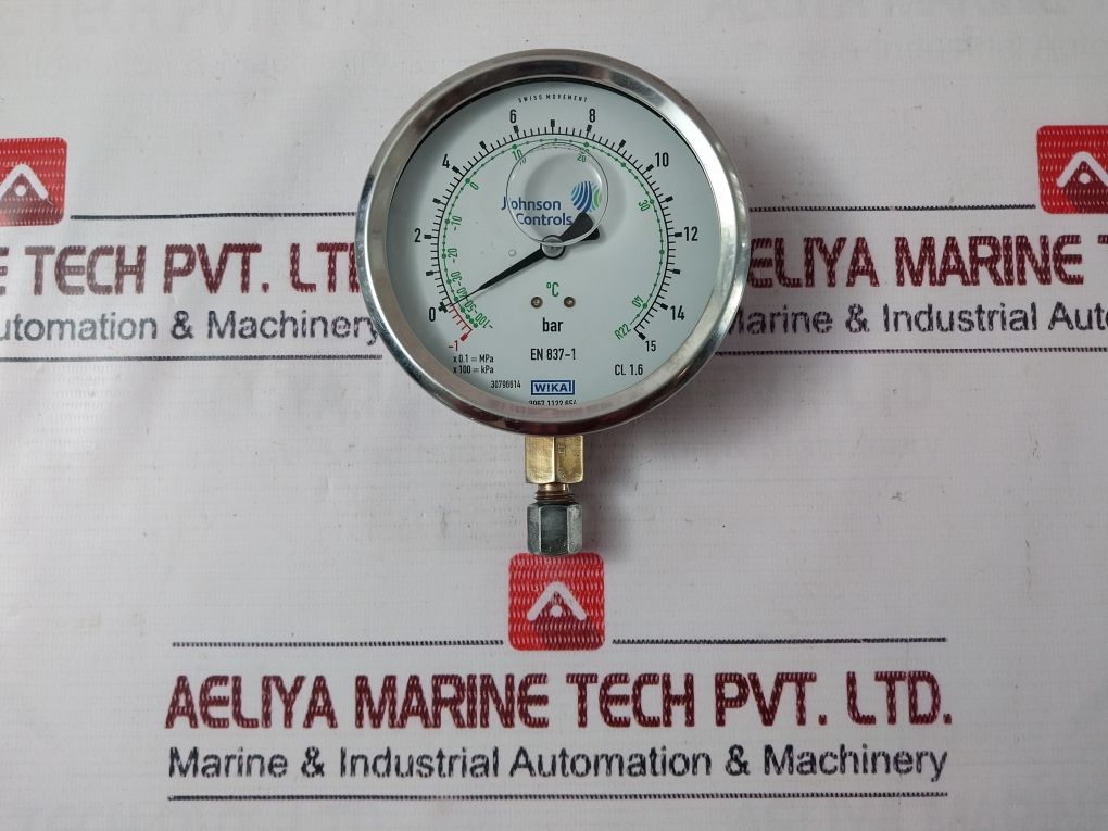 Wika En 837-1 Pressure Gauge -1 To 15 Bar