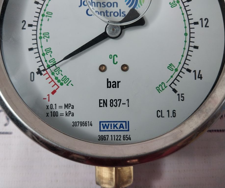 Wika En 837-1 Pressure Gauge -1 To 15 Bar