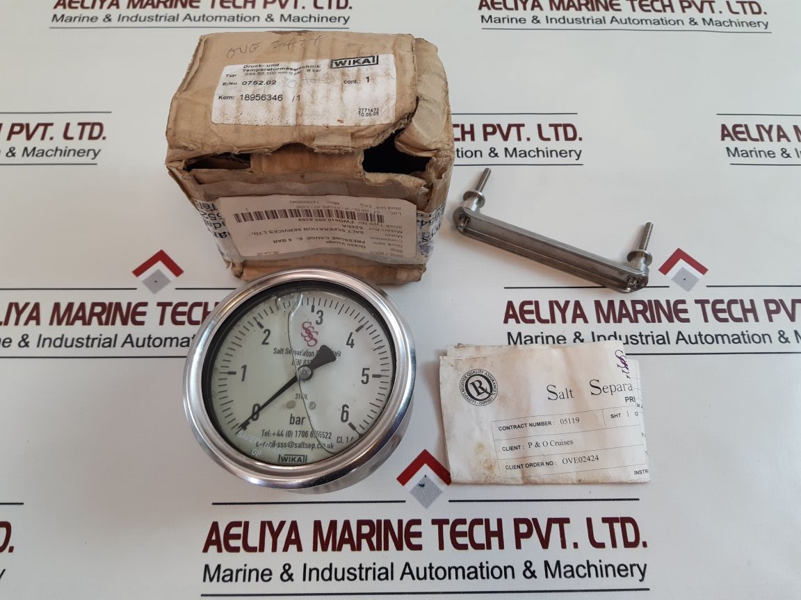 Wika En 837-1 Cl.1.0 Pressure Gauge 0-6 Bar
