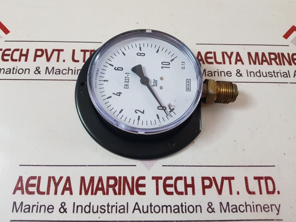 Wika En 837-1 Cl. 1.6 Pressure Gauge 0-10 Bar Free Shipping By Express