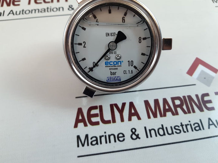 Wika En 837-1 Cl. 1.6 Pressure Gauge 0 To 10 Bar
