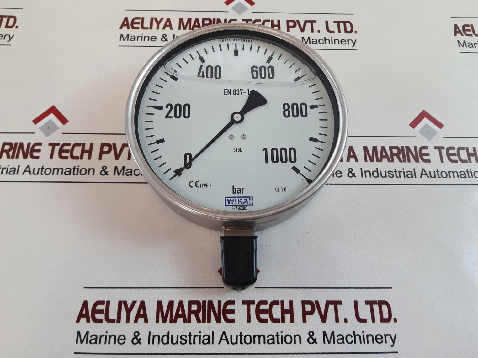 Wika En 837-1 Cl 1.0 Pressure Gauge 0-1000 Bar
