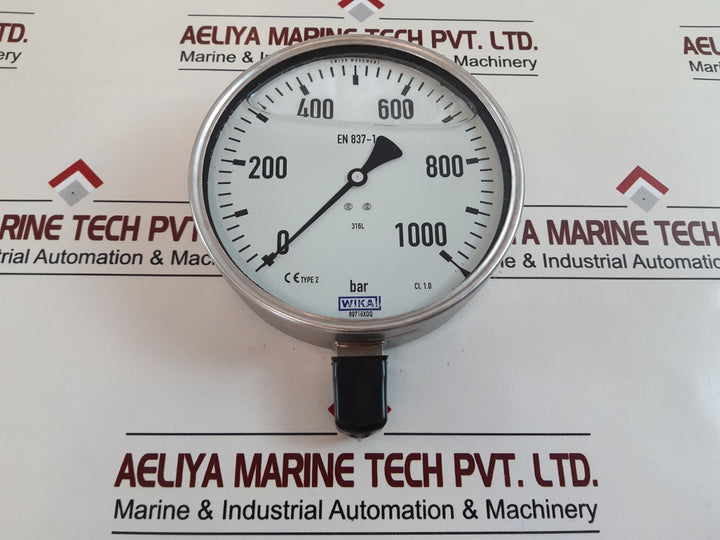 Wika En 837-1 Cl 1.0 Pressure Gauge 0-1000 Bar
