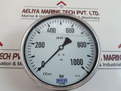 Wika En 837-1 Cl 1.0 Pressure Gauge 0-1000 Bar
