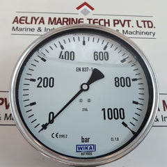 Wika En 837-1 Cl 1.0 Pressure Gauge 0-1000 Bar
