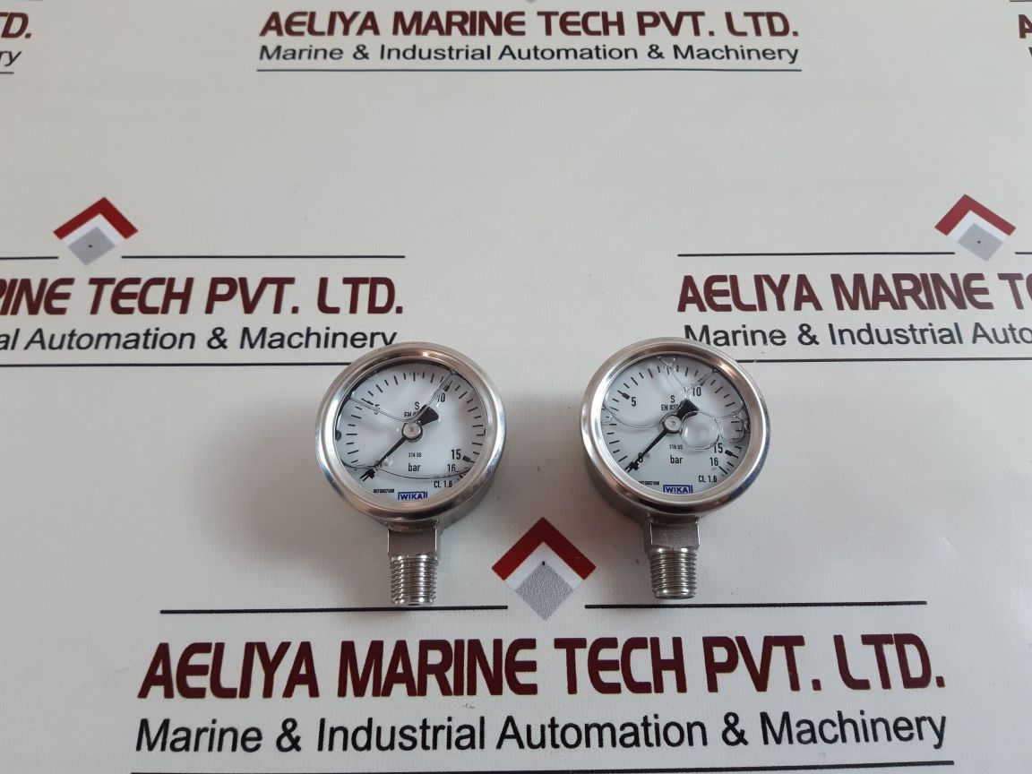 Wika En 837-1 Cl 1.6 Pressure Gauge 0 To 16 Bar
