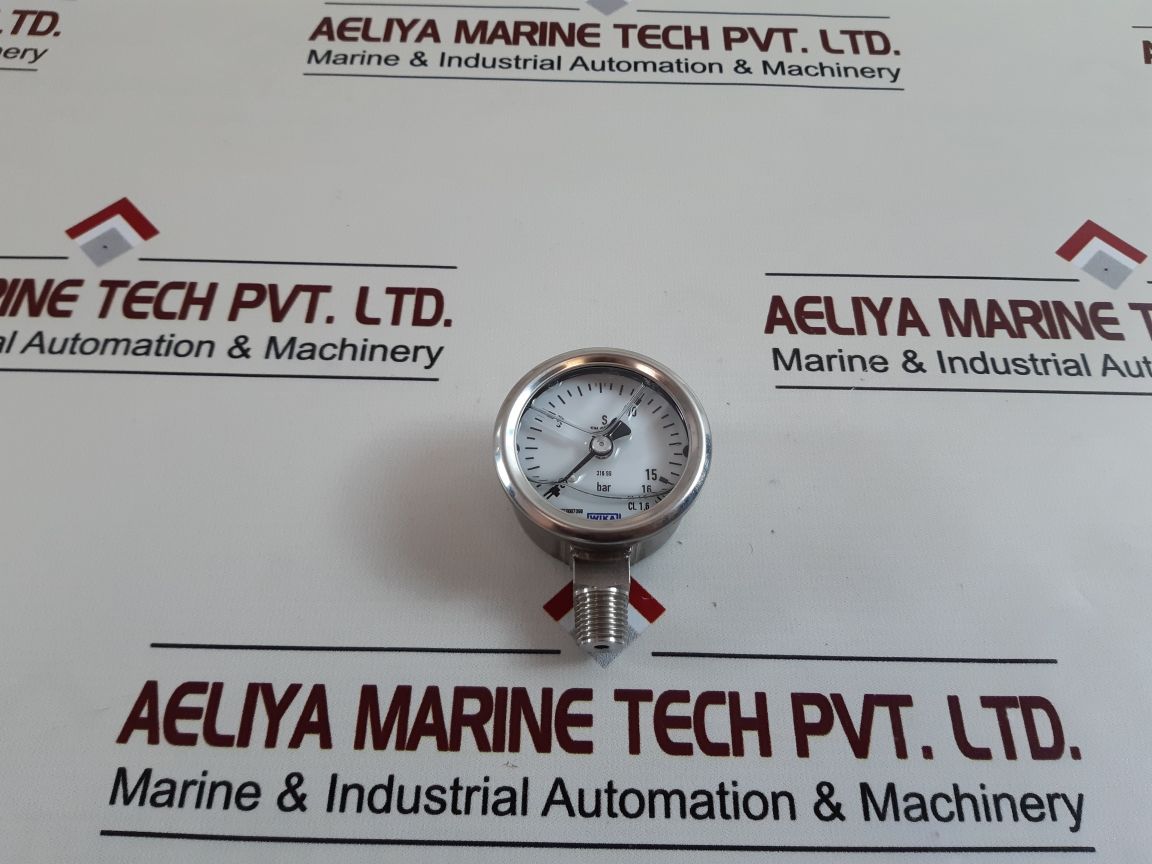 Wika En 837-1 Cl 1.6 Pressure Gauge 0 To 16 Bar
