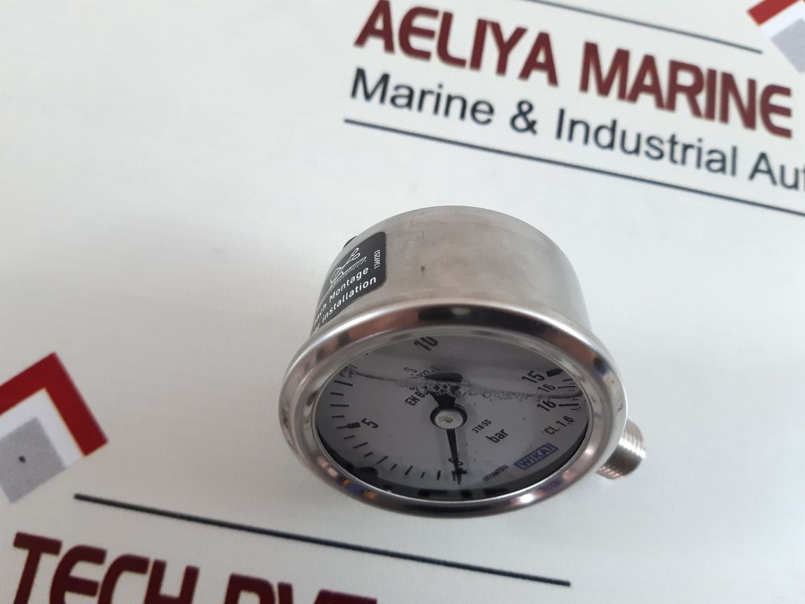 Wika En 837-1 Cl 1.6 Pressure Gauge 0 To 16 Bar
