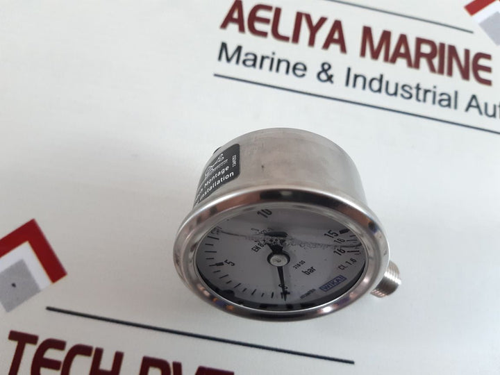 Wika En 837-1 Cl 1.6 Pressure Gauge 0 To 16 Bar
