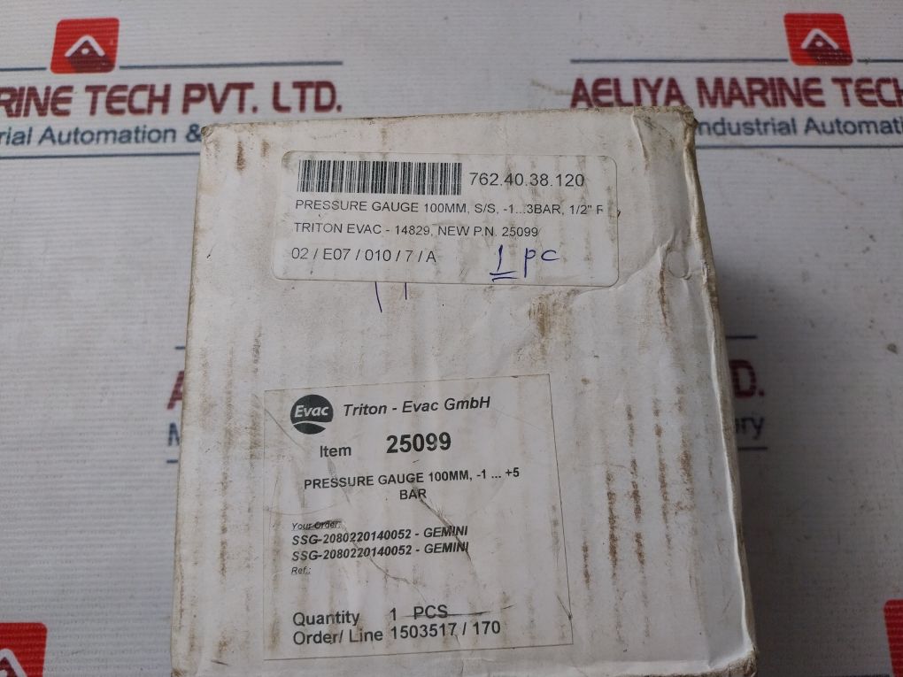 Wika En 837-1 Pressure Gauge -1 To 5 Bar