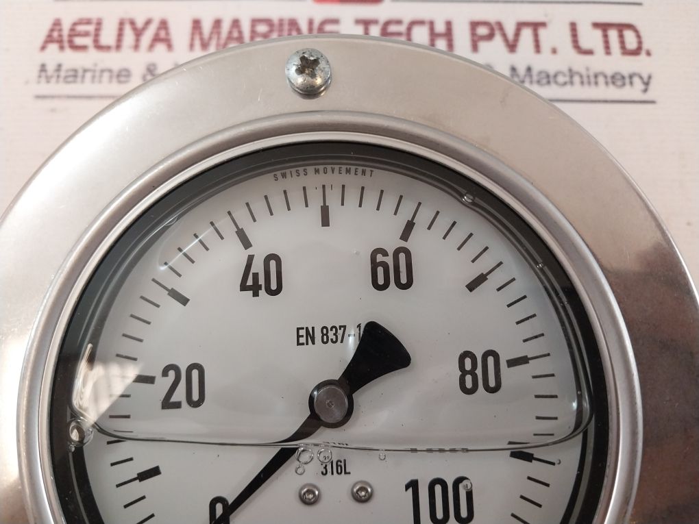 Wika En 837-1 Pressure Gauge 0-100 Bar
